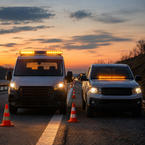 LED alej vs. výstražná rampa: co si vybrat pro pracovní nebo doprovodné vozidlo?