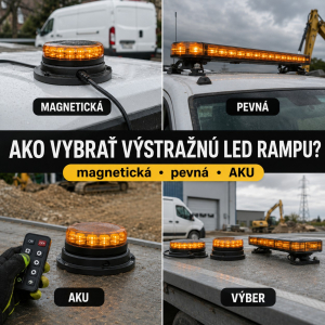 Oranžová výstražná LED rampa – jak vybrat správný typ na auto, traktor nebo pracovní stroj