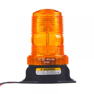 Xenonový maják oranžový 12V/24V - zábleskový pro pevnou montáž ECE R10 (132x100x72mm)
