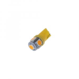 LED autožárovka 12V / W5W / T10 - oranžová 5xSMD (2ks)