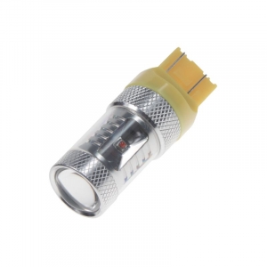LED autožárovka 12-24V / T20 (7443) - oranžová 6 x 5W LED (2ks)