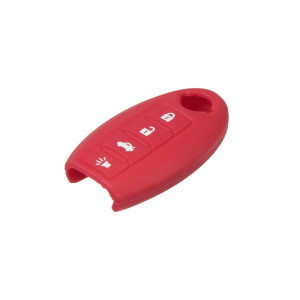 Silikonový obal pro klíč - Nissan Tiida / Qashqai (4-tlačítkový) tmavě červený