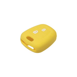 Silikonový obal pro klíč - Peugeot / Citroen (2-tlačítkový) žlutý