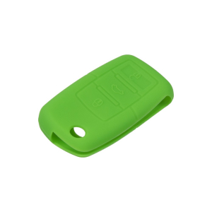 Silikonový obal pro klíč - Seat / Škoda / VW (3-tlačítkový) tmavě zelený