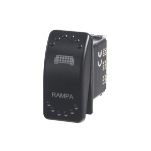 Kolébkový spínač 12V / 24V - RAMPA s LED podsvícením (37x21mm) Rocker