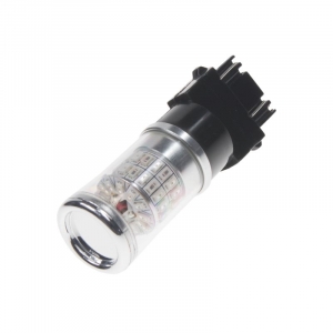 LED autožárovka T20 (3157) / 12-24V - červená 48xSMD TURBO LED (2ks)