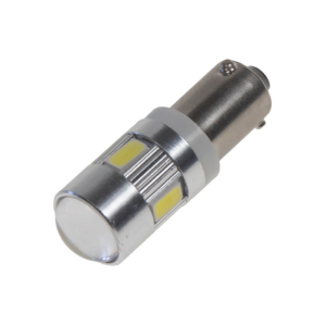 LED autožárovka BAX9s - 12/24V bílá 6x LED (2ks)