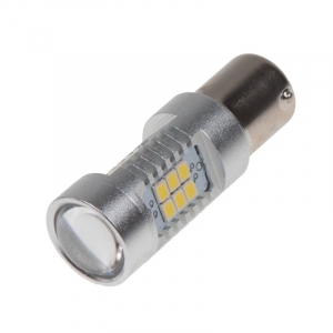 LED žárovka do auta BA15s / 12-24V - bílá 21xLED 2835SMD (2ks)