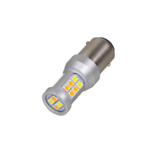 LED autožárovka BAY15d/12-24V - Dual color 22xSMD/SWITCHBACK (bílá/oranžová) 2ks