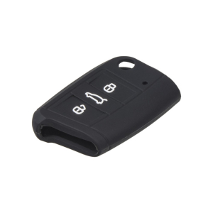 Silikonový obal pro klíč - VW / Škoda / Seat (3-tlačítkový) černý