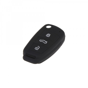 Silikonový obal pro klíč - Audi (3-tlačítkový) černý