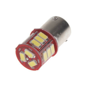 LED autožárovka BAU15s - 12V / 24V bílá 18xSMD 5730 LED (2ks)