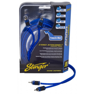 Signálové kabely - modré 2x CINCH (5,1m) Stinger