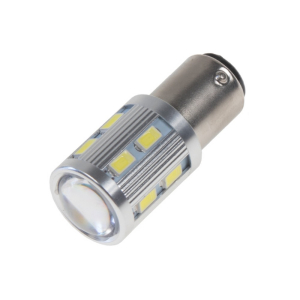 LED autožárovka BAY15d/12-24V - bílá 12xSMD/1x 3W LED (2ks)