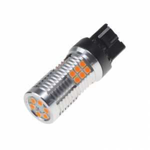 LED autožárovka T20 (7440) - 12V / 24V oranžová 30x LED SMD 3030 (2ks)