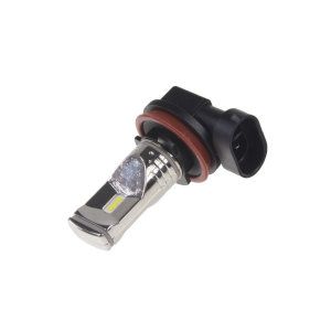 LED autožárovka H8 - 12V / 24V bílá 3x10W CSP LED chrom (2ks)