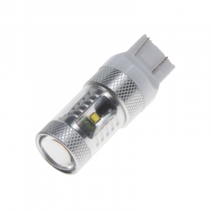 LED žárovka do auta 12-24V / T20 (7443) - bílá 6x5W LED (2ks)