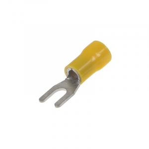 Kabelová vidlička - M4 / žlutá (100ks)