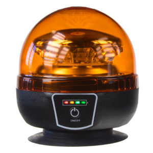 Led maják AKU - oranžový 12x 3W LED nabíjecí s magnetem ECE R65/R10 (128x140mm)