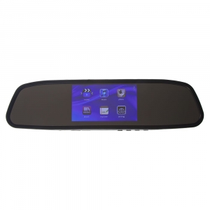 LCD monitor 4,3&quot; na zpětné zrcátko - microSD / USB / FM modulátor / Bluetooth / Handsfree