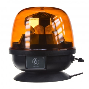 LED maják AKU - oranžový / nabíjecí s magnetem ECE R10/R65 (130x140mm)