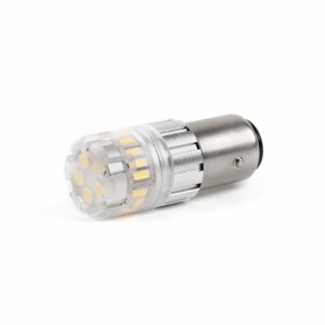 LED žárovka do auta BAY15d / 12V - bílá / dvojité vlákno 23xSMD (2ks)