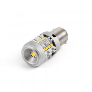 LED autožárovka BA15s / 12V - bílá / CanBus 26xSMD LED (2ks)