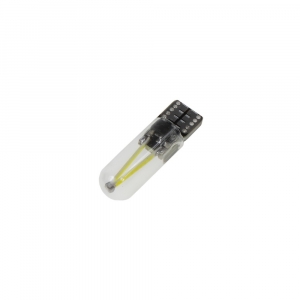 LED autožárovka T10 - 12V / 24V bílá 2x COB LED čip / celosklo (2ks)