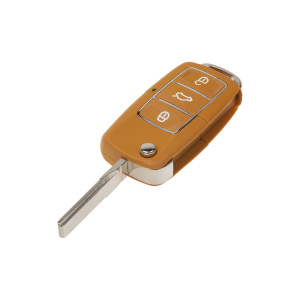 Náhradní obal klíče - Seat / Škoda / VW (3-tlačítkový) hnědý