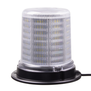 LED maják - bílý / 128x1,5W LED / 10-30V / ECE R10 / pevná montáž (ø154x149mm)
