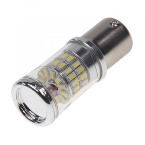 LED autožárovka BA15s / 12-24V - bílá 48xSMD TURBO LED (2ks)